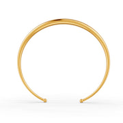 Elegant Polished Gold Cuff Bracelet for Women Sleek Minimalist Design 14K Gold Plated